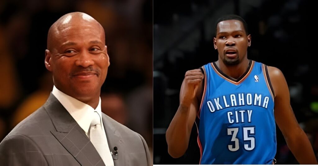 A person in a blue Oklahoma City jersey with the number 35 clenching their fist.